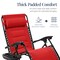 Best Choice Products Oversized Padded Zero Gravity Chair, Folding Outdoor Patio Recliner w/ Side Tray